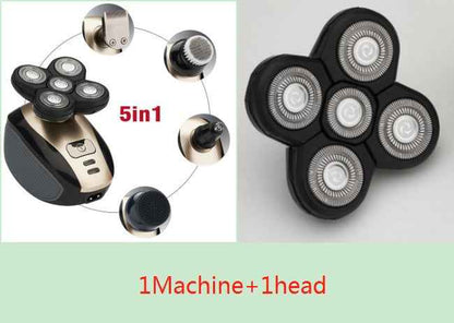 5-in-1 Electric Shaver for Men – Rechargeable Beard & Head Trimmer