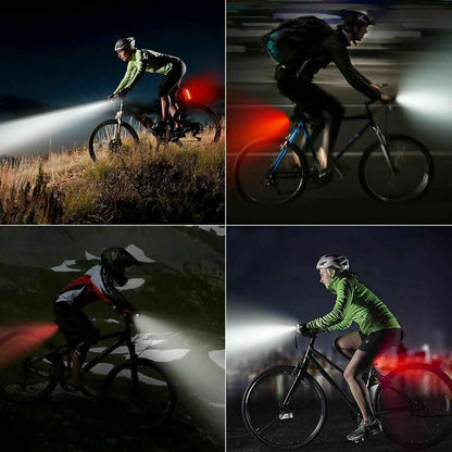 USB Rechargeable LED Bike Light Set