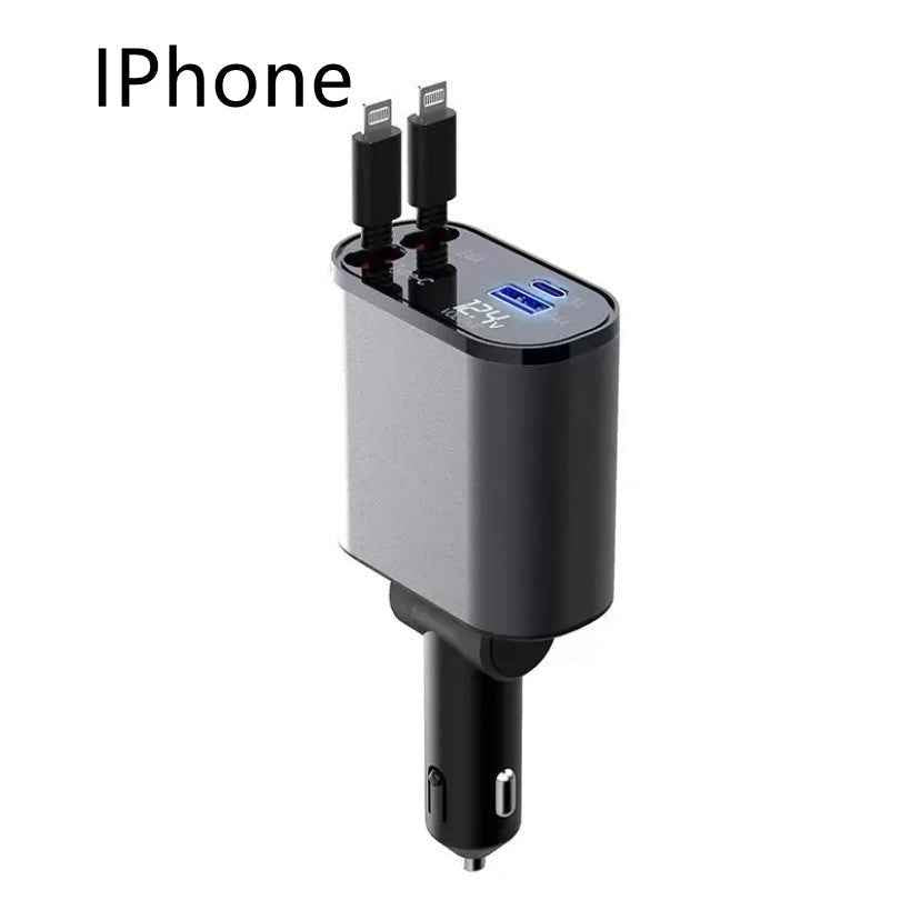 Metal Car Charger – 100W Super Fast USB-C Adapter
