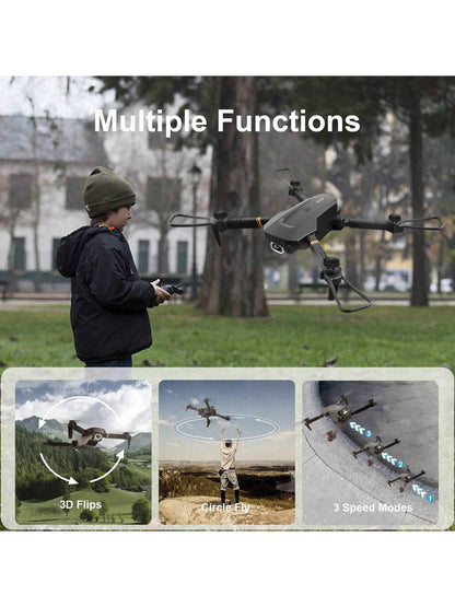 4DRC V4 Foldable 4K/1080P Camera Drone with 3 Batteries | Remote-Control Quadcopter