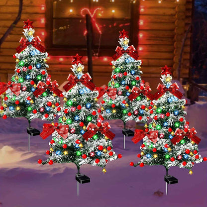 2pcs Solar Christmas Cedar Tree Lights