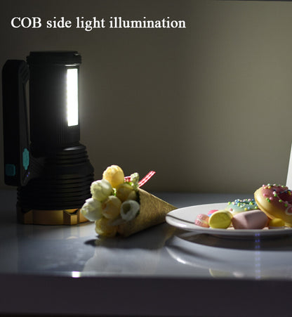 LED Torch USB Rechargeable COB Flashlight image 4