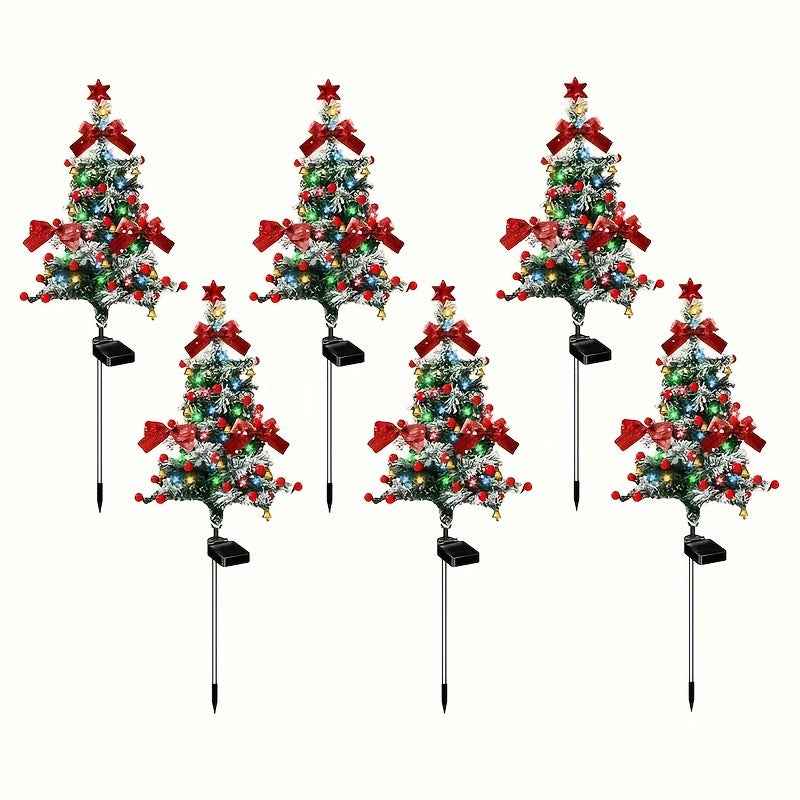 2pcs Solar Christmas Cedar Tree Lights