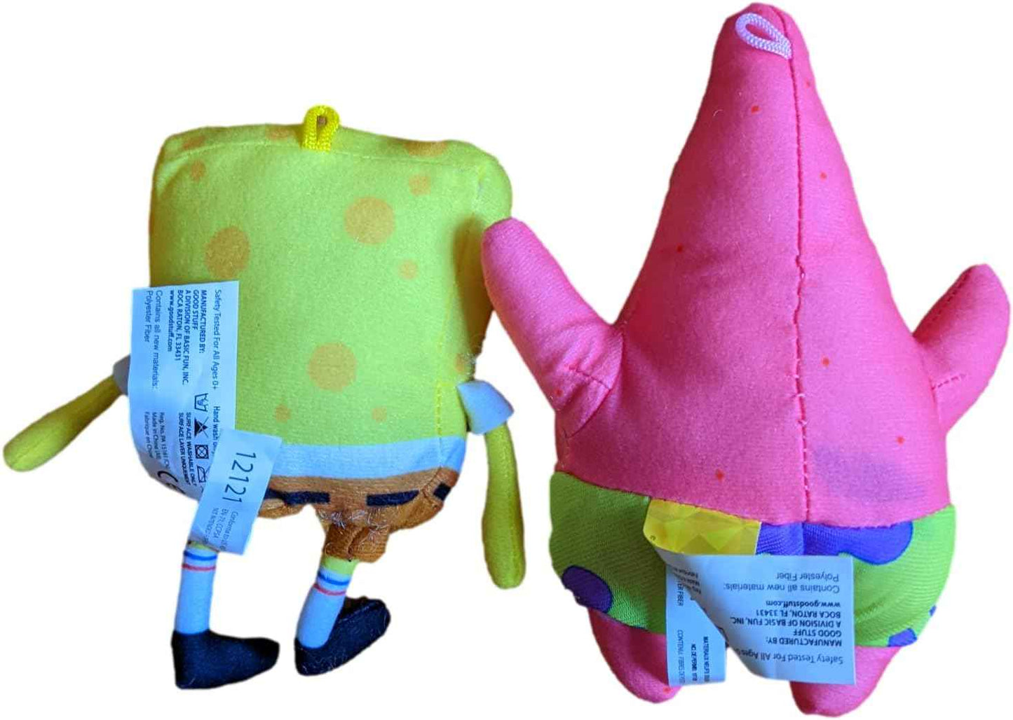 Spongebob 10 Inch and Patrick 11 Inch Stuffed Plush Doll Toy Set