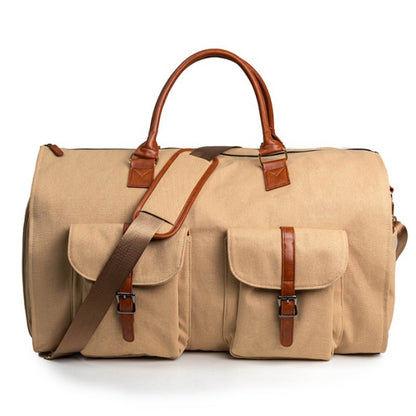 Portable Folding Outdoor Multifunctional Luggage Bag - Dark Brown, 56cm×33cm×32cm image