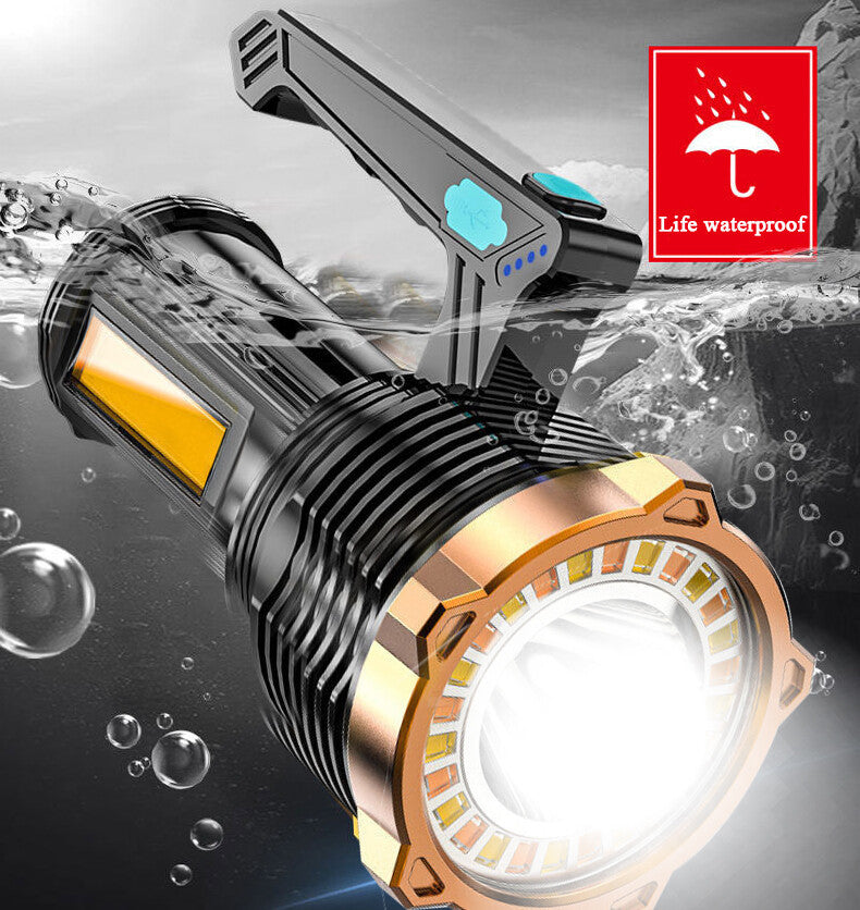 LED Torch USB Rechargeable COB Flashlight image 1