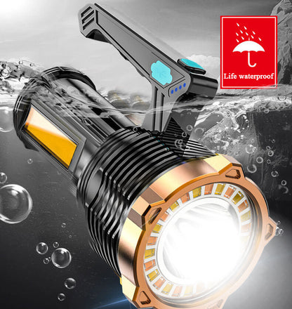 LED Torch USB Rechargeable COB Flashlight image 1