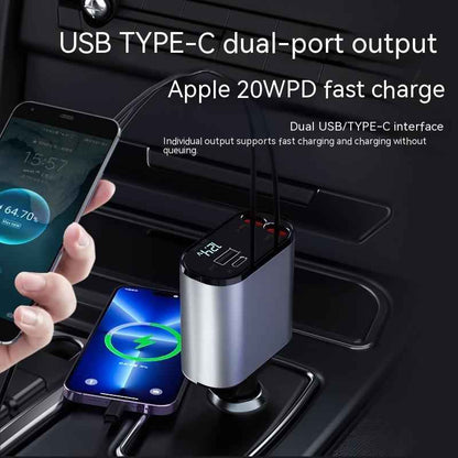 Metal Car Charger – 100W Super Fast USB-C Adapter