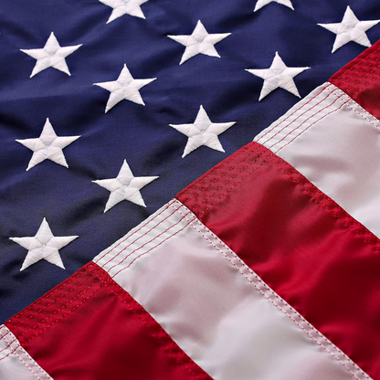 FusionTech 12 in x 18 in Polyester American Grave Marker Outdoor Flag, UV Resistant