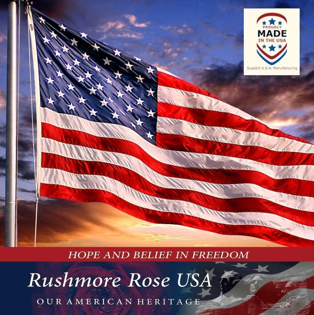 FusionTech 12 in x 18 in Polyester American Grave Marker Outdoor Flag, UV Resistant