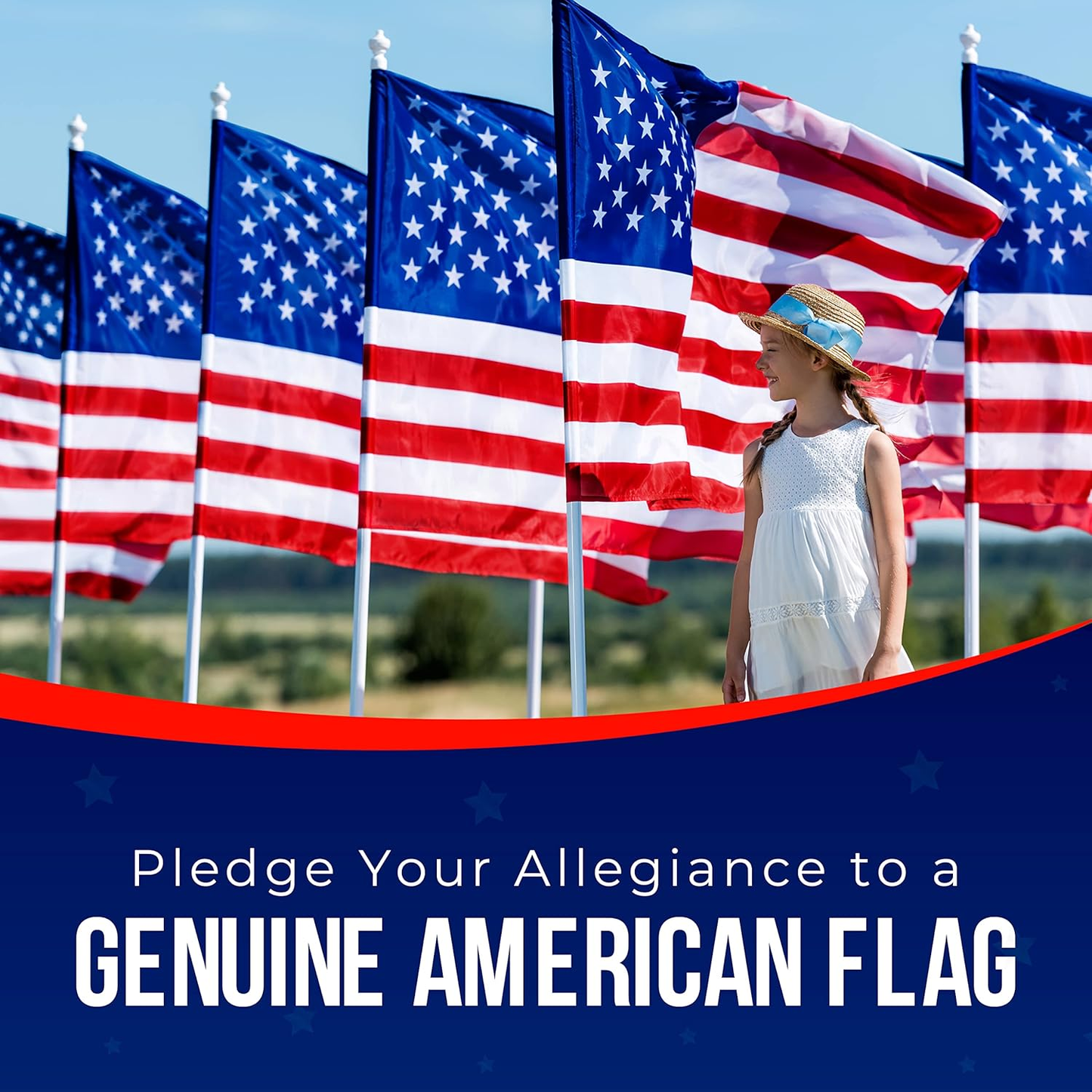 FusionTech 12 in x 18 in Polyester American Grave Marker Outdoor Flag, UV Resistant